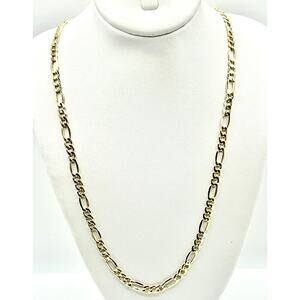 New 10k Gold 4.2mm wide Figaro Link 20 inch Chain